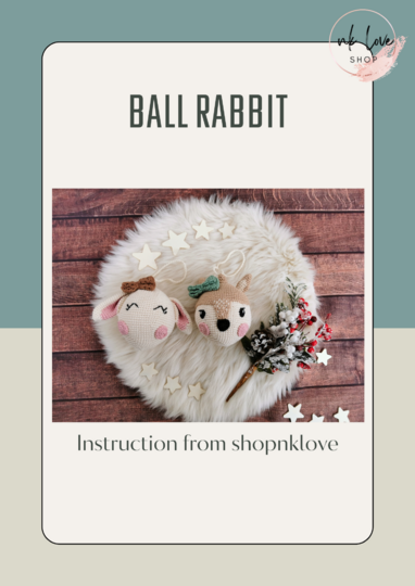 Häkelmuster PDF Kugel reh Hase Amigurumi Muster Handarbeit Häkelpuppe