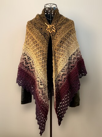 Crochet Pattern Triangular Scarf "Rhytia"