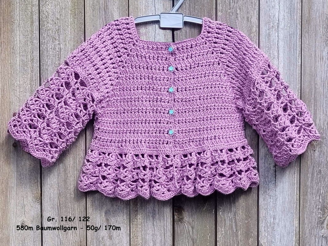 Häkelanleitung Bolerojäckchen "Sinja" - alle Kindergrößen - Bild 5