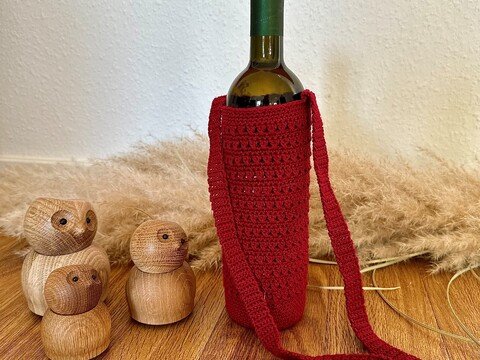 Wine bottle holder, crochet pattern