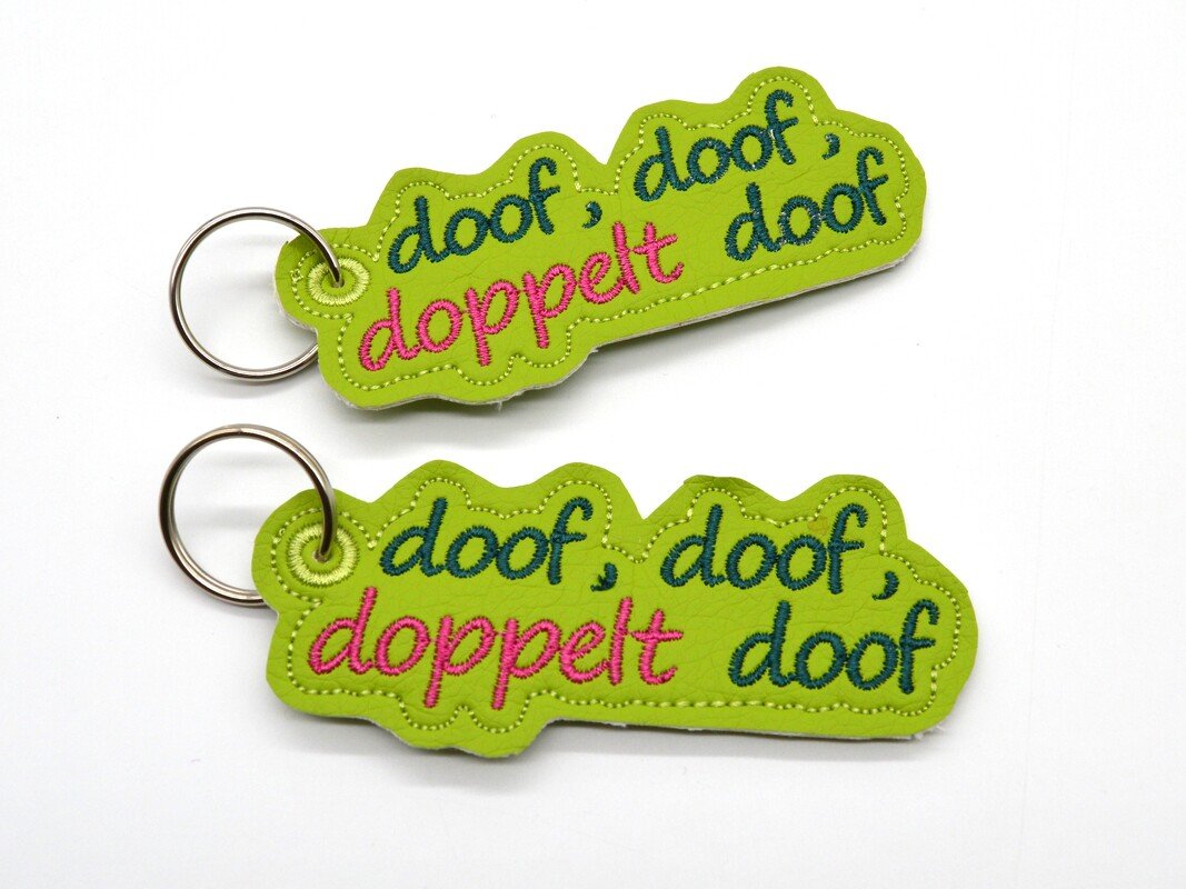 Stickdatei ITH Anhänger doof