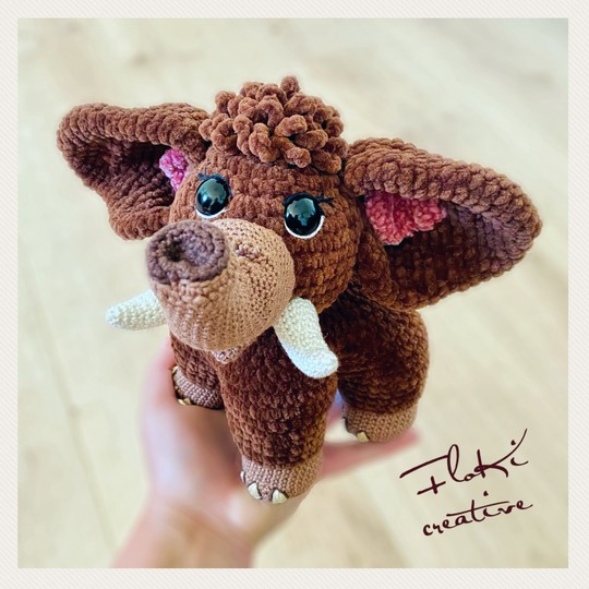 Elefant & Mammut häkeln ,Amigurumi süße Kuscheltiere DIY