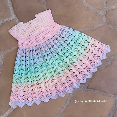 Häkelanleitung Kleid "Sinja" alle Kindergrößen
