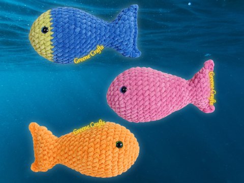 No Sew Fish Plush Toy - Crochet Pattern for Beginners