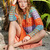 Gestreifter, gestrickter, bunter Pulli