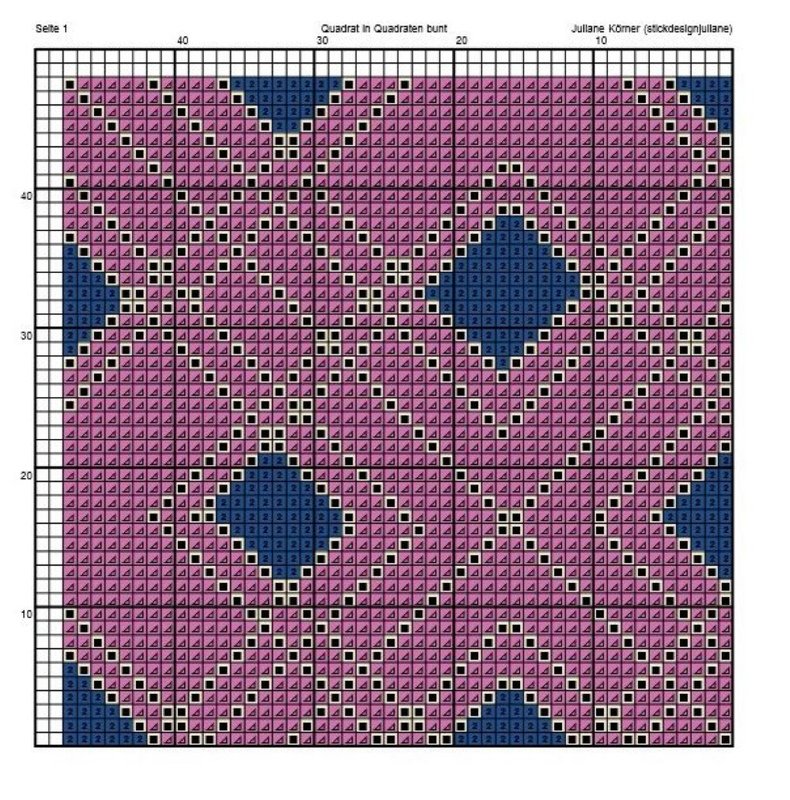 Kreuzstichmuster Quadrat in Quadraten - Bild 7
