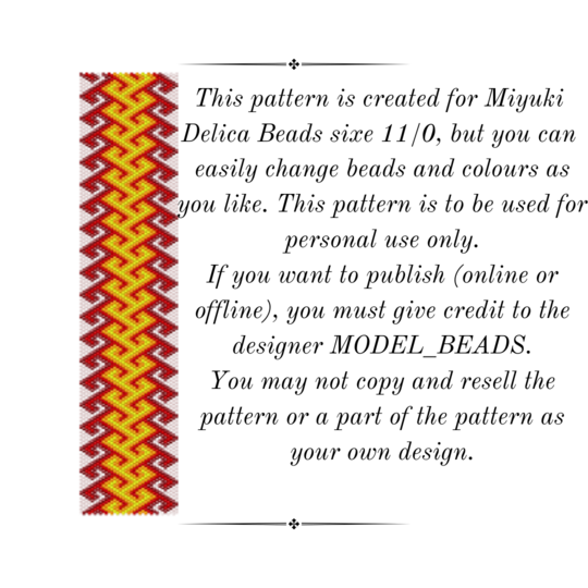 Fiery Edge Peyote Stitch Bracelet