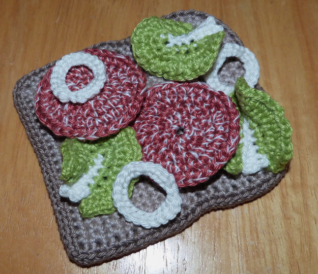 Crochet pattern sandwiches and canapés