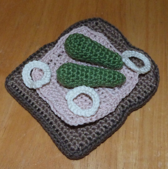 Crochet pattern sandwiches and canapés