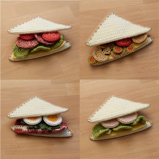 Crochet pattern sandwiches and canapés