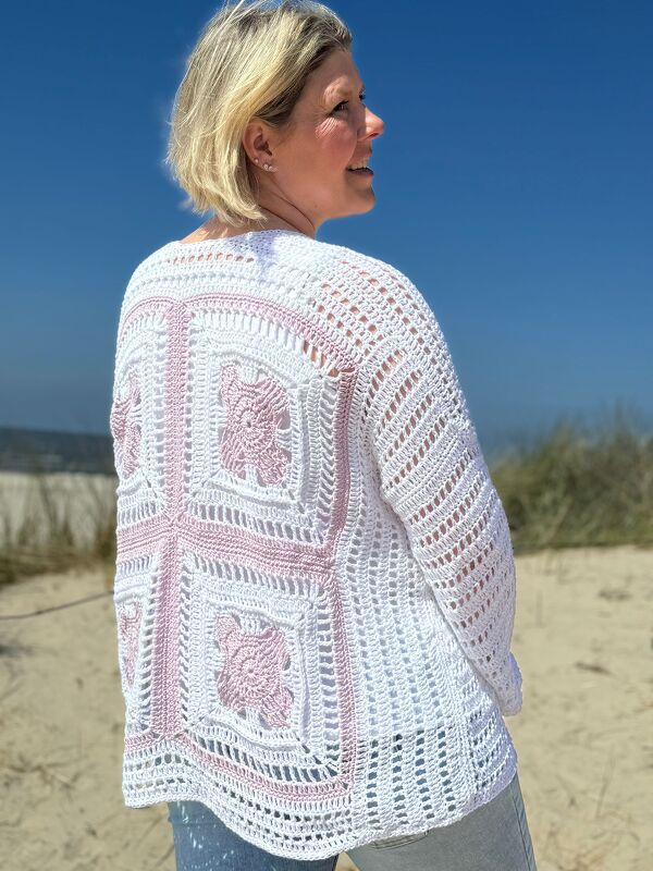 Häkelanleitung Jacke/Weste/Pullover/Shirt Sakari