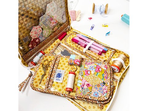 Nähmappe mit abnehmbaren Stiftemappe und Handarbeitsmappe - epp Case