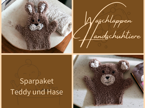 Sparpaket Waschlappen-Handschuhtiere