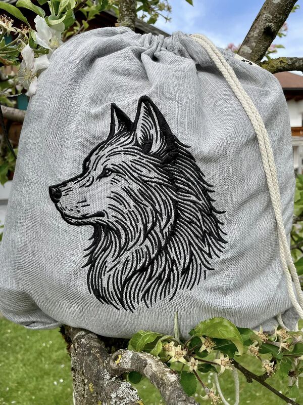 Stickdatei - Wolfskopf Wolf - 2 Größen