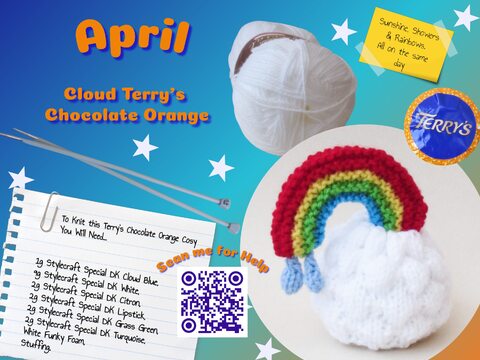 Rainbow Chocolate Orange Cosy Knitting Pattern