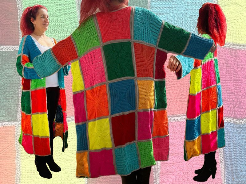 Häkelanleitung  Granny Mantel Colorful - Bild 5