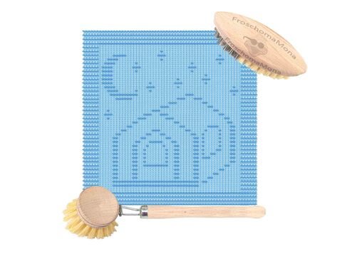 Motiv Deckchen Spültuch „ romantische Campingnacht “ einfach stricken Spüli