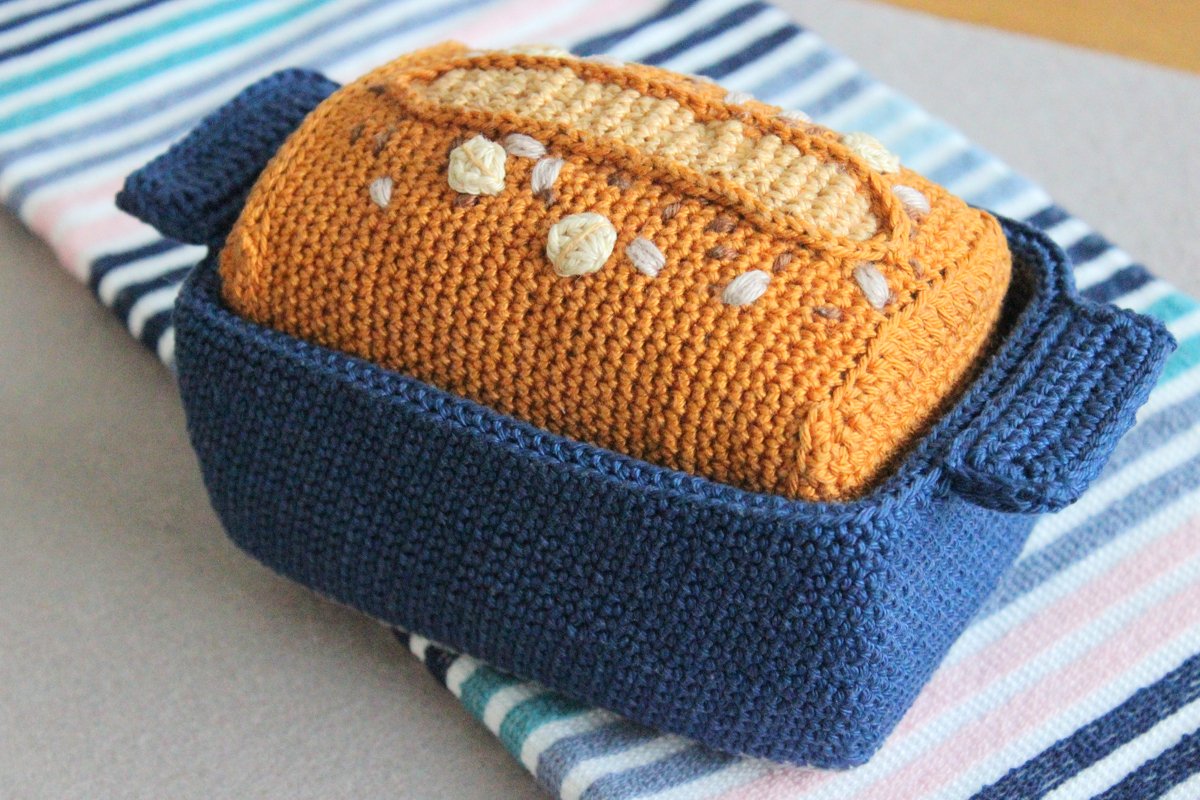 Häkelanleitung "Kleines Brot in Kastenform"