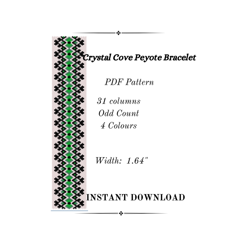 Crystal Cove Peyote Stitch Bracelet