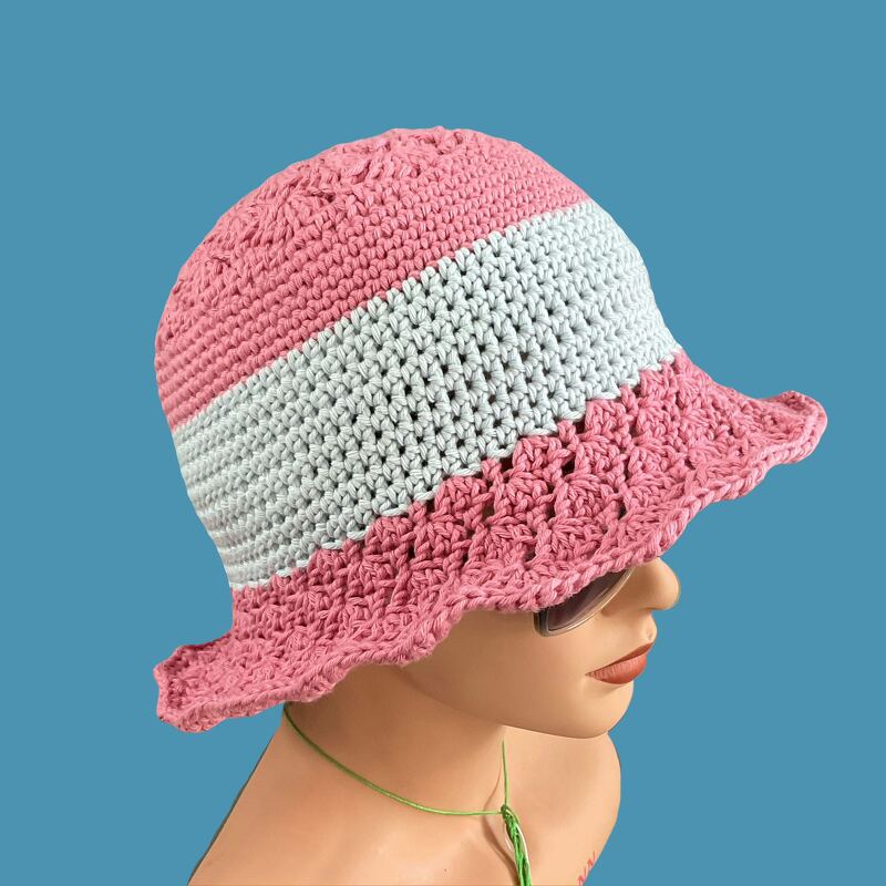 Häkelanleitung für Sommerhut mit Muschelmuster - Bild 3