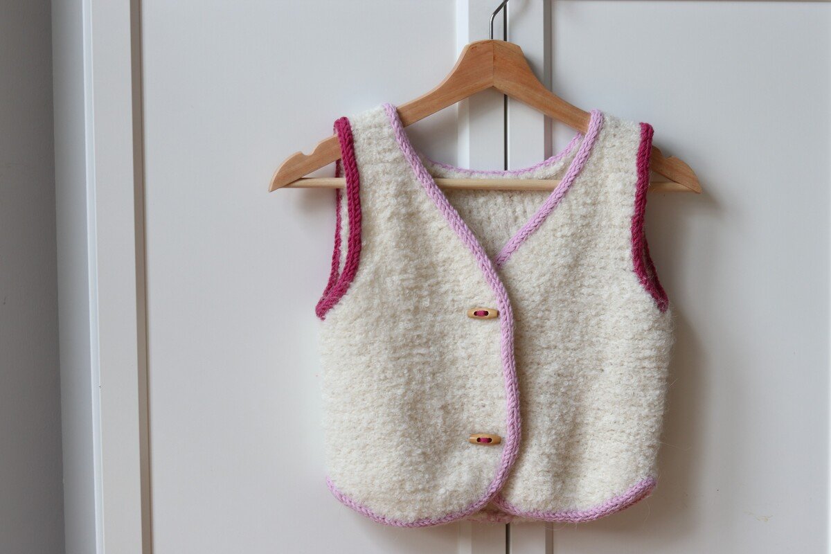 Knitting Pattern| Vest TONI Mini | Size 50/56 - 98/104 - Image 4