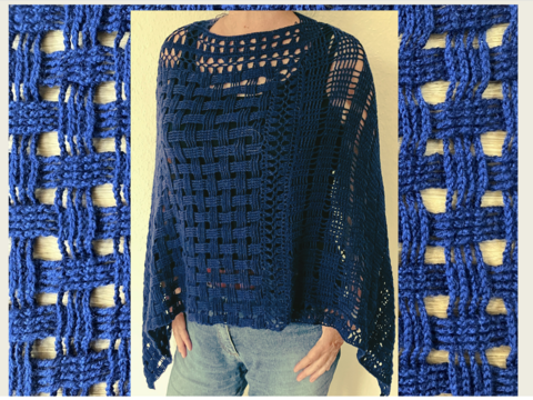 Poncho in 3 Varianten und 2 Mustern - Häkelanleitung