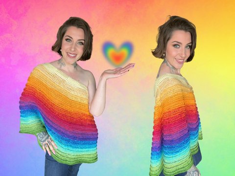 Häkelanleitung Poncho "SPECTRUM"