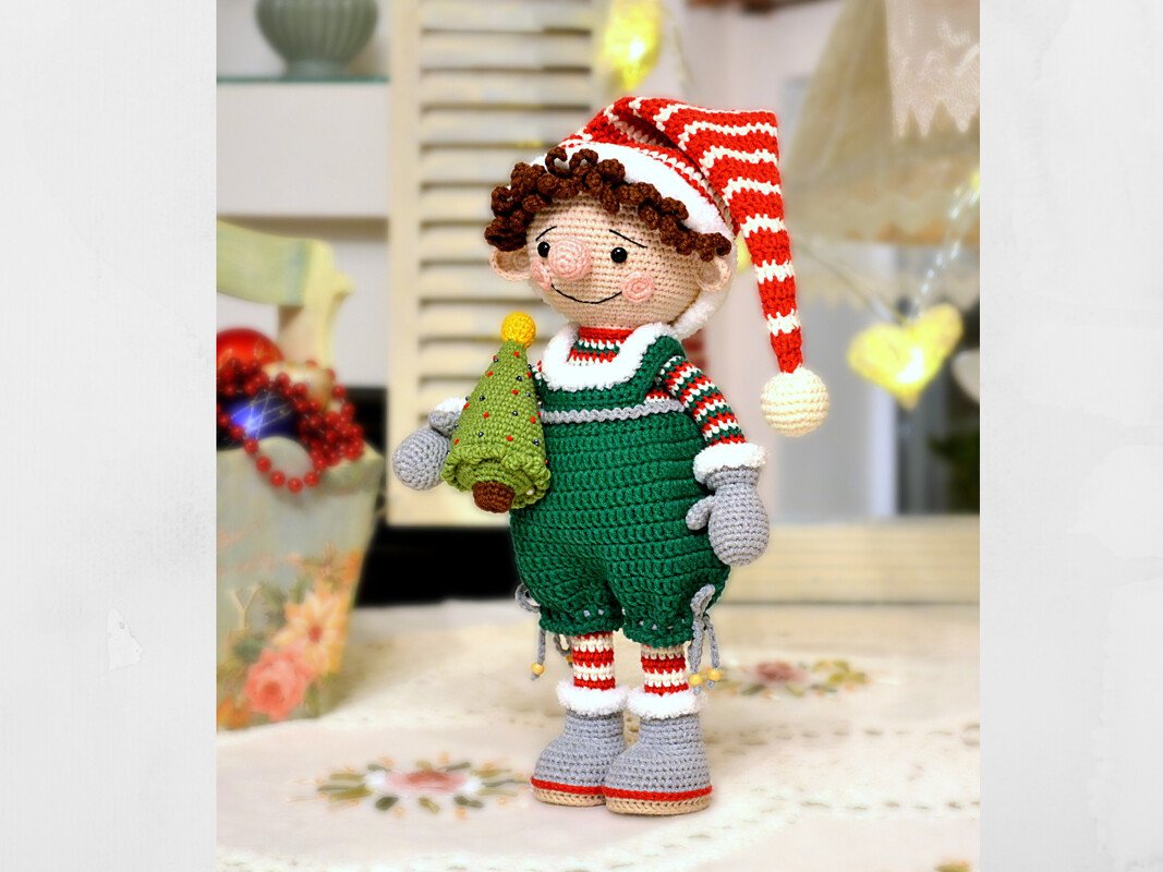 Christmas elf doll crochet pattern gnome, elf LORY - Image 7