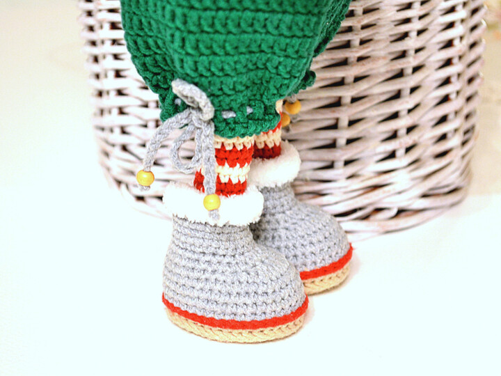 Christmas elf doll crochet pattern gnome, elf LORY