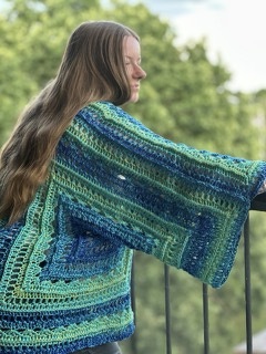 Häkelanleitung für eine Oversize Hexagon Jacke “Ocean Vibes” - Bild 2
