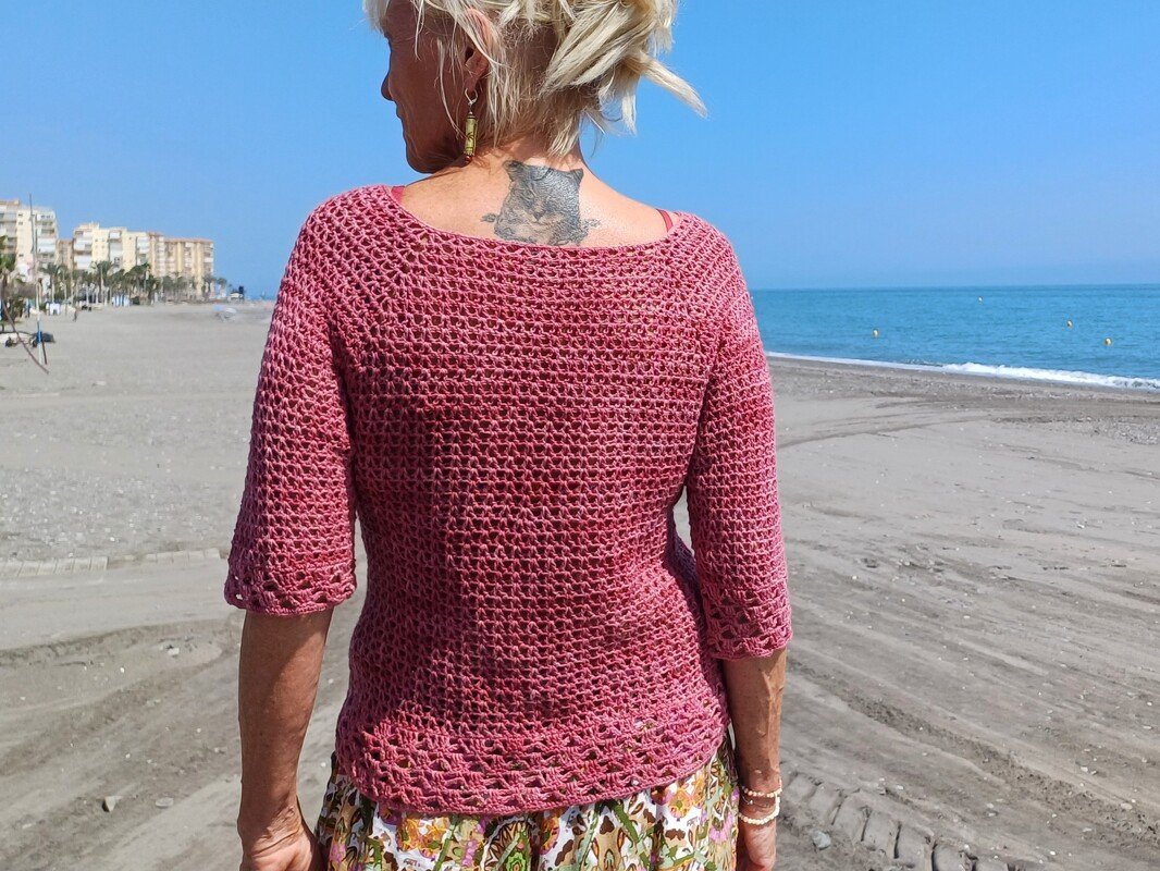 Raglan von oben mit V-Ausschnitt + Muster "Calima", alle Größen - Bild 2