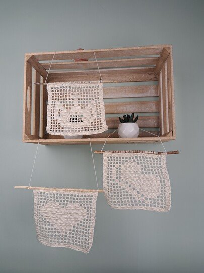 Sparpaket Wand Dekoration / Aufhänger, Herz, Krone und Schmetterling