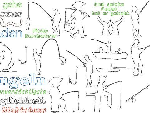 Stickdatei - Angler Angel Linien