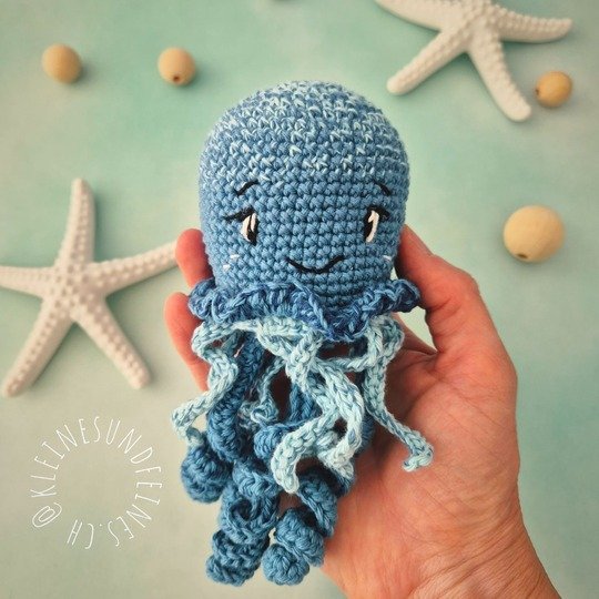 Häkelanleitung "Qualle Charly" - niedliche Qualle häkeln - PDF