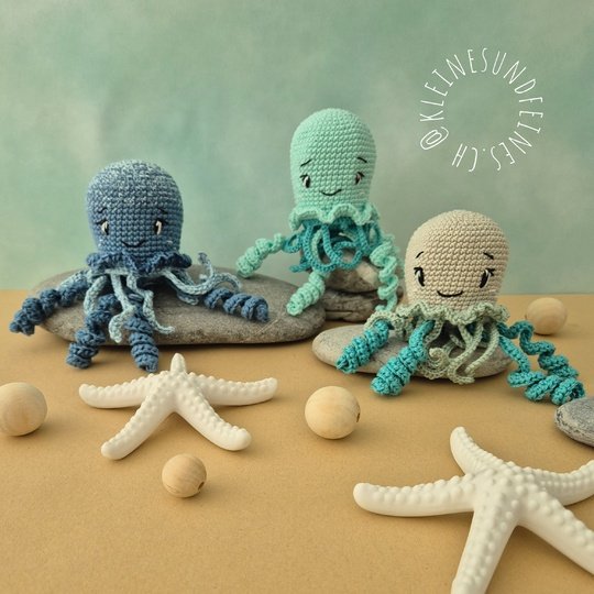 Häkelanleitung "Qualle Charly" - niedliche Qualle häkeln - PDF