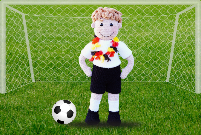 Häkelanleitung Fußballer Toni - PDF Datei