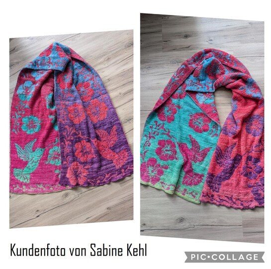 Strickanleitung "Tropical Dream" - Schultertuch / Stola - in Doubleface