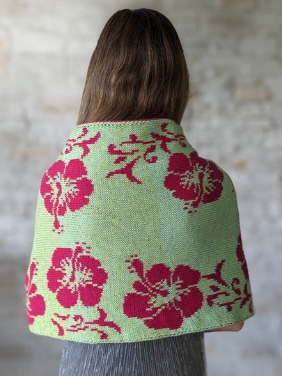 Strickanleitung "Tropical Dream" - Schultertuch / Stola - in Doubleface