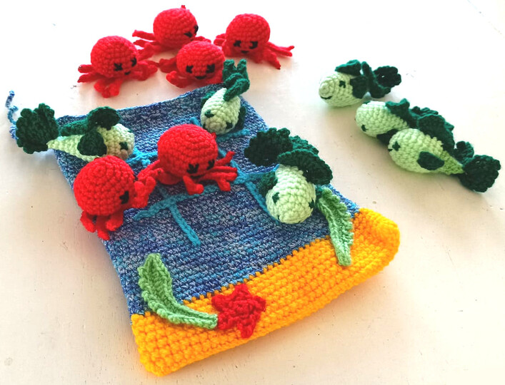 Häkelanleitung Tiefseespiel (Tic Tac Toe)