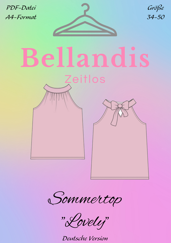 E-Book Schnittmuster Bellandis Bluse "Lovely" mit deutscher Anleitung