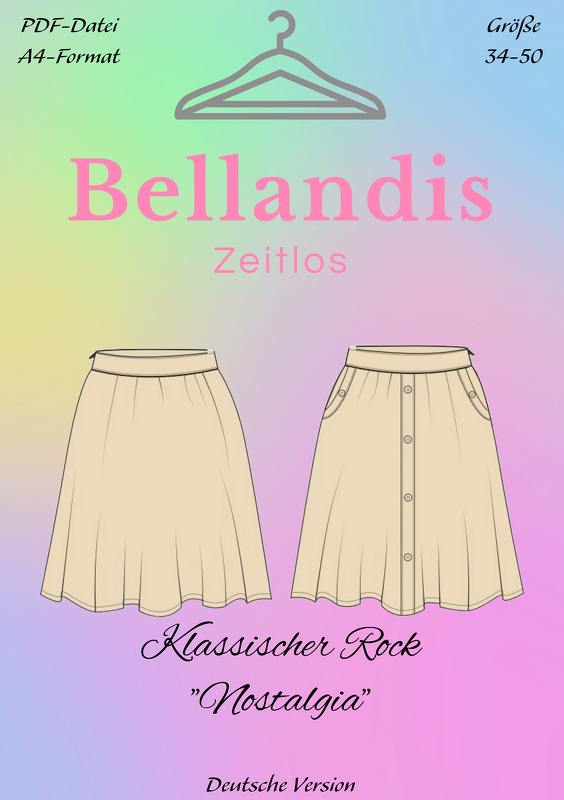 E-Book Schnittmuster Bellandis Rock "Nostalgia" mit deutscher Anleitung