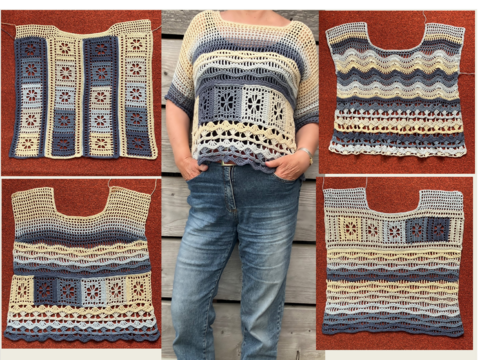 Crop Top: 4 Designs – 5 Farben - 1 Schnitt– Häkelanleitung