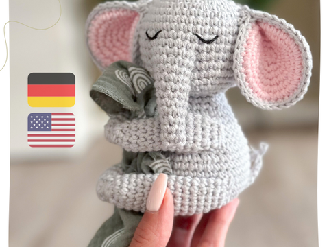 Schmuse Elefant - Häkelanleitung | Deutsch & English