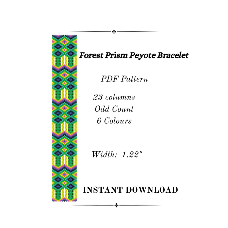 Forest Prism Peyote Stitch Bracelet