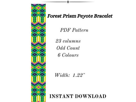 Forest Prism Peyote Stitch Bracelet