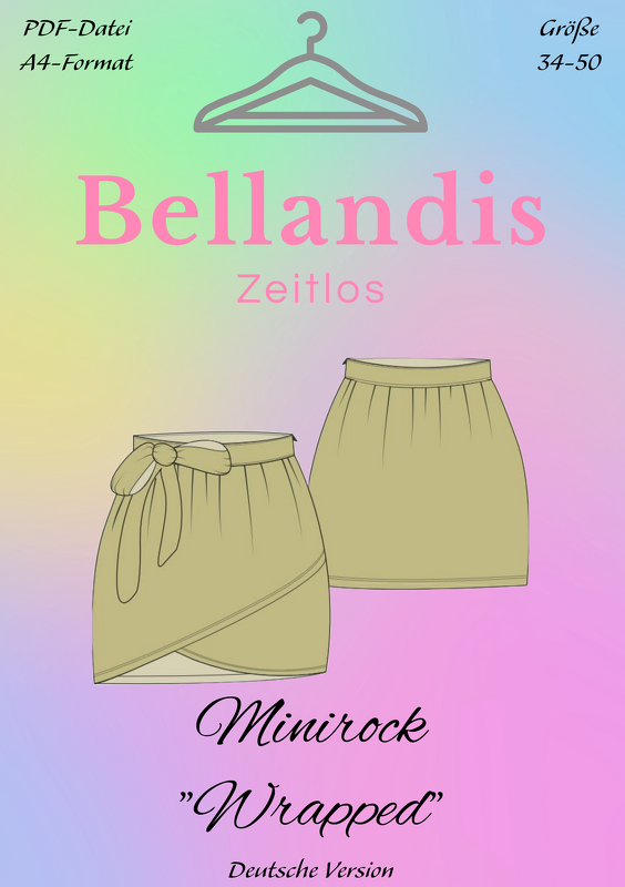 E-Book Schnittmuster Bellandis Minirock "Wrapped" mit deutscher Anleitung