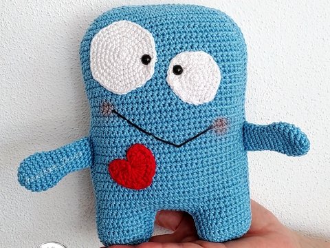 Häkelanleitung "Kuschelmonster Hab dich lieb"