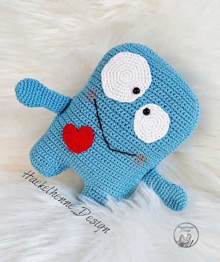 Häkelanleitung "Kuschelmonster Hab dich lieb"