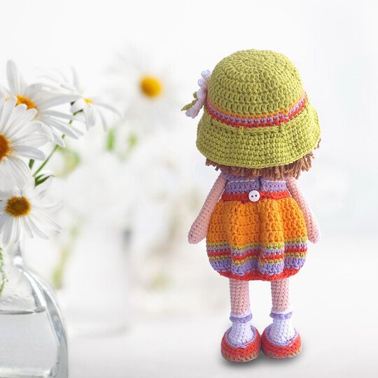 Amigurumi cute doll crochet pattern Jeanette, the Summer Girl