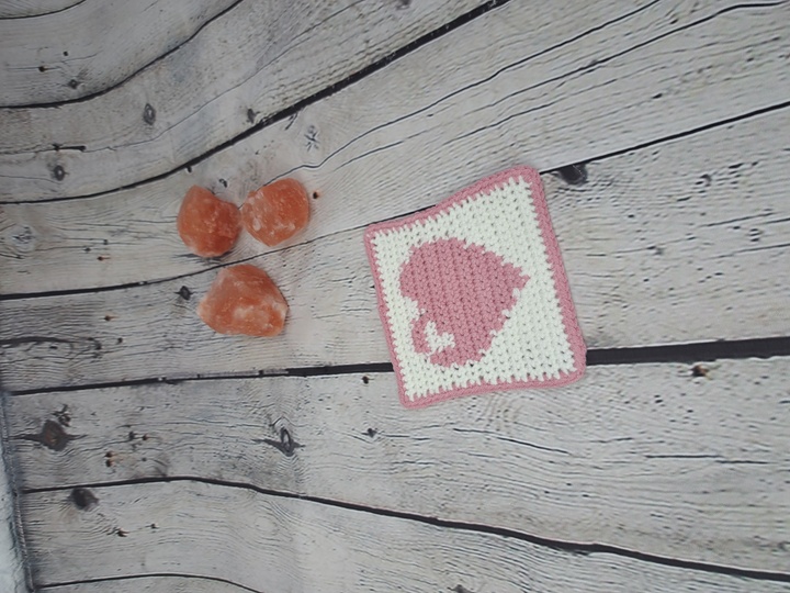 Herz Untersetzer in Tapestry Häkeln